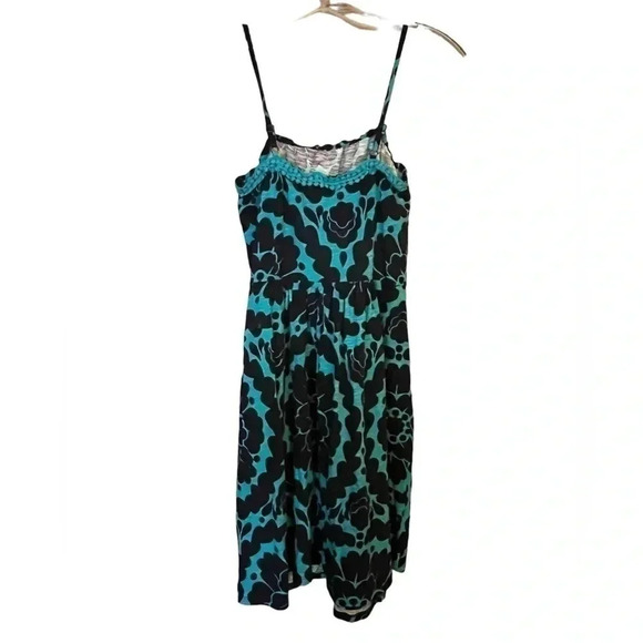 Boden Amber Blue Day Dress Size 4R Tropical Floral - Picture 4 of 11